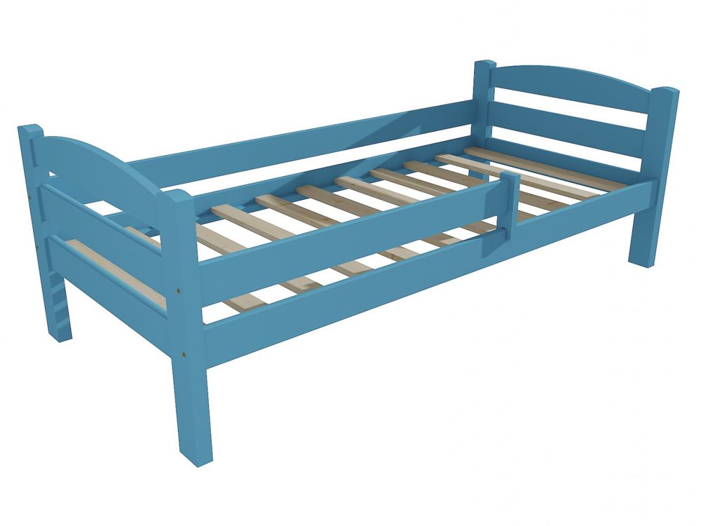 eoshop Detská posteľ DP 005 so zábranou (Rozmer: 90 x 180 cm, Farba dreva: farba modrá)